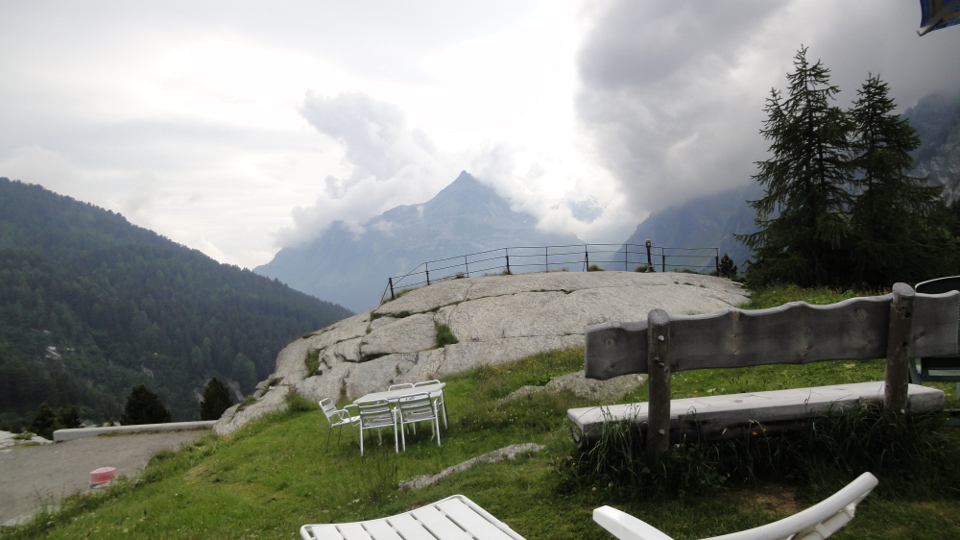 Blick Richtung Bergell von der Maloja