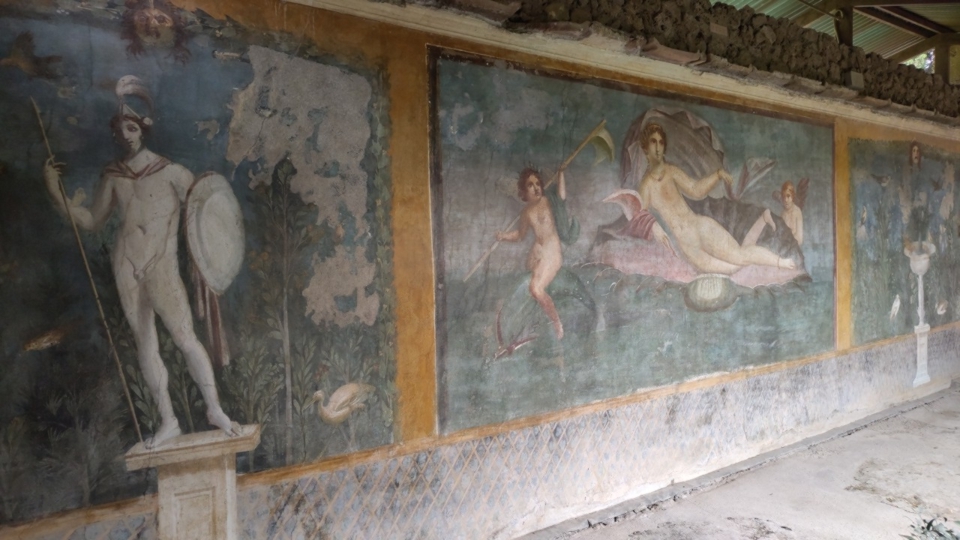 Fresco in Pompeij