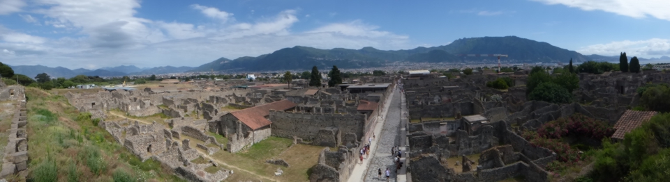 Panoramabild von Pompeij